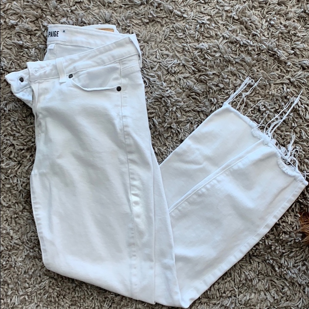 Size 29 Paige Verdugo Ankle white.